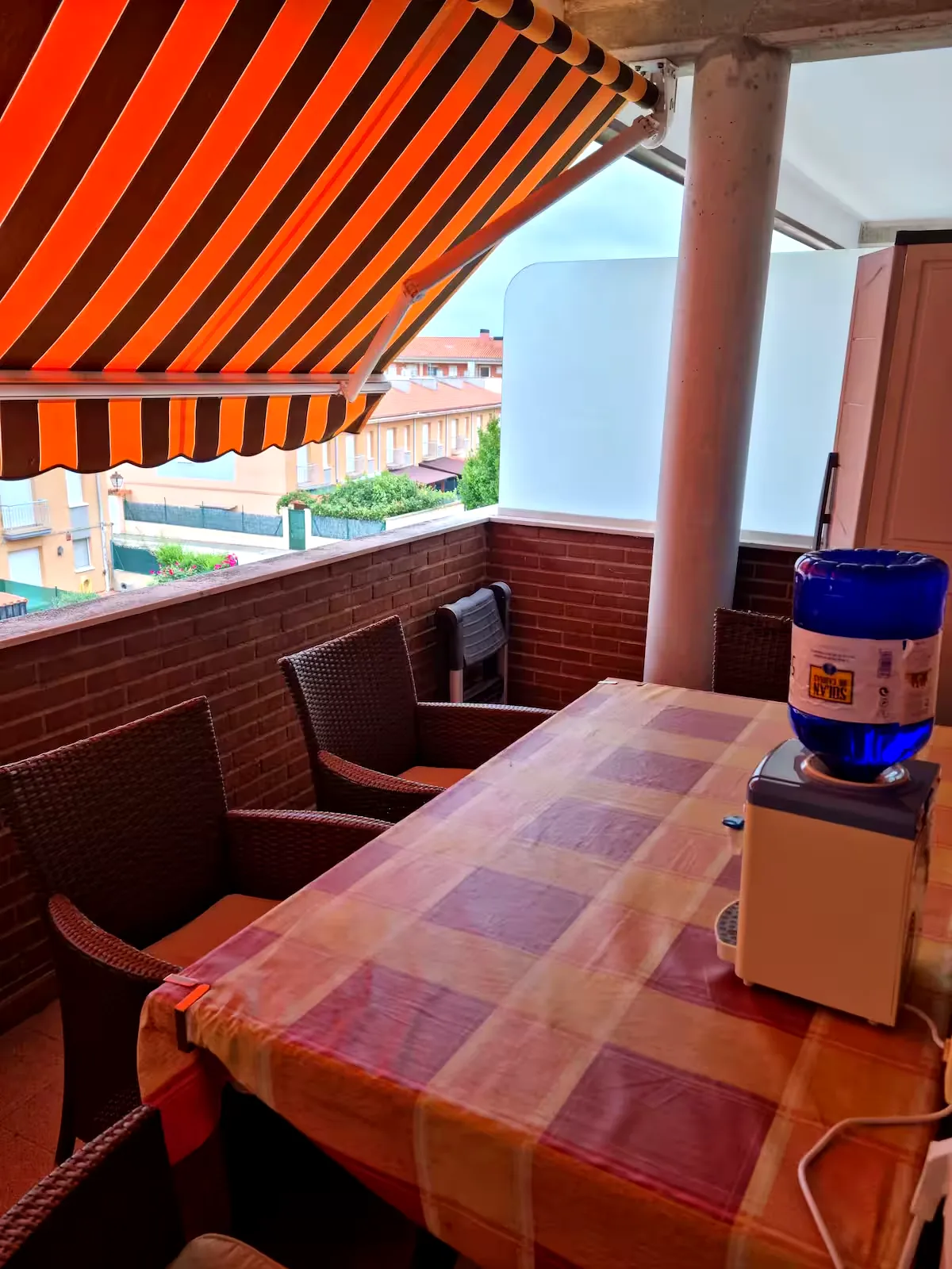 Rincón de la terraza del apartamento